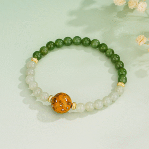 jade butterfly bearing blessings jade jadeite bracelet (复制)