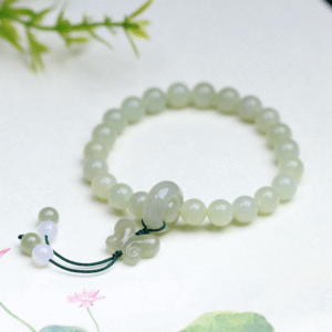warm jade & slumbering sakura jade jadeite bracelet (复